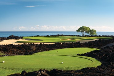 Hole 18 on Hualalai Golf Course