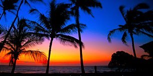 Hapuna Beach at Sunset