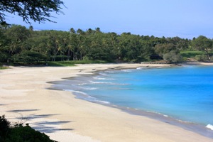 Beautiful White Sand Beach at Mauna Kea Resort