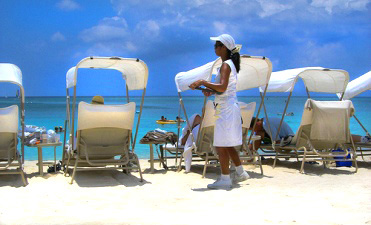 Lounge Chairs on the Seven Mile Beach
